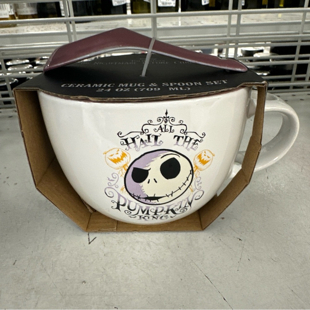 Disney Tim Burton's The Nightmare Before Christmas Ceramic Mug & spoon Set 24oz